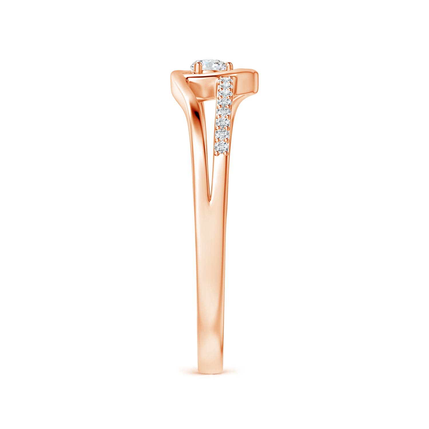 G, VS2 / 0.15 CT / 14 KT Rose Gold