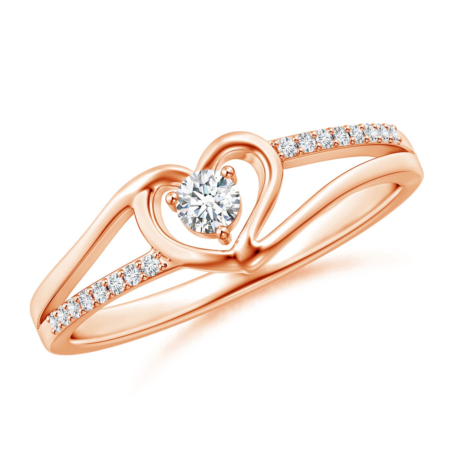 G, VS2 / 0.19 CT / 14 KT Rose Gold