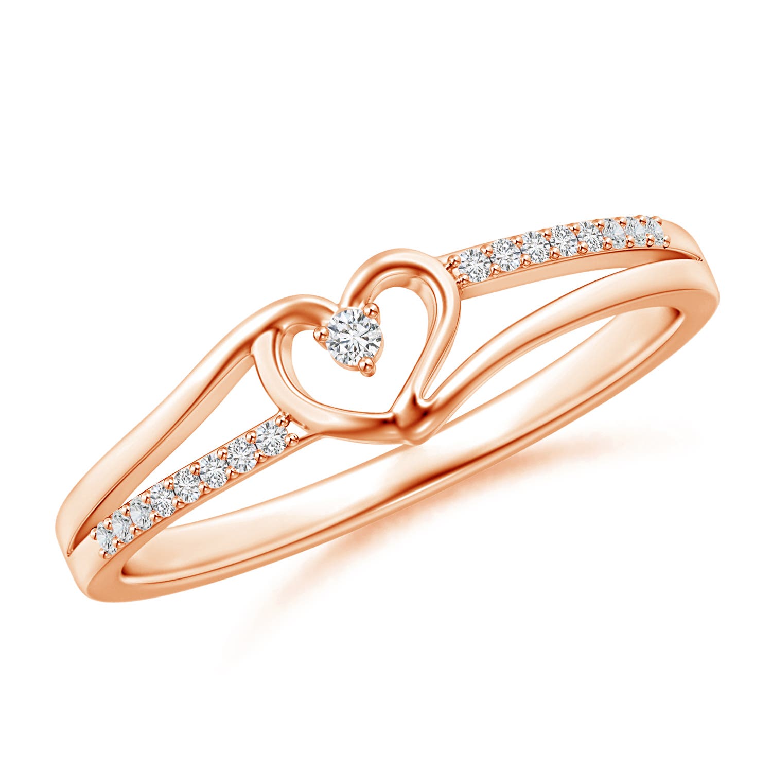 H, SI2 / 0.07 CT / 14 KT Rose Gold