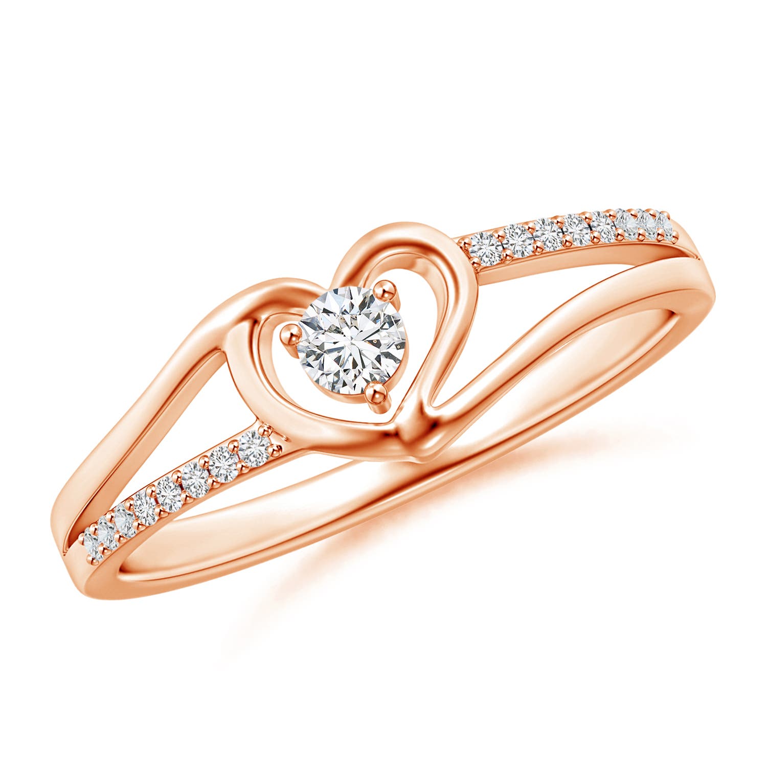 H, SI2 / 0.19 CT / 14 KT Rose Gold