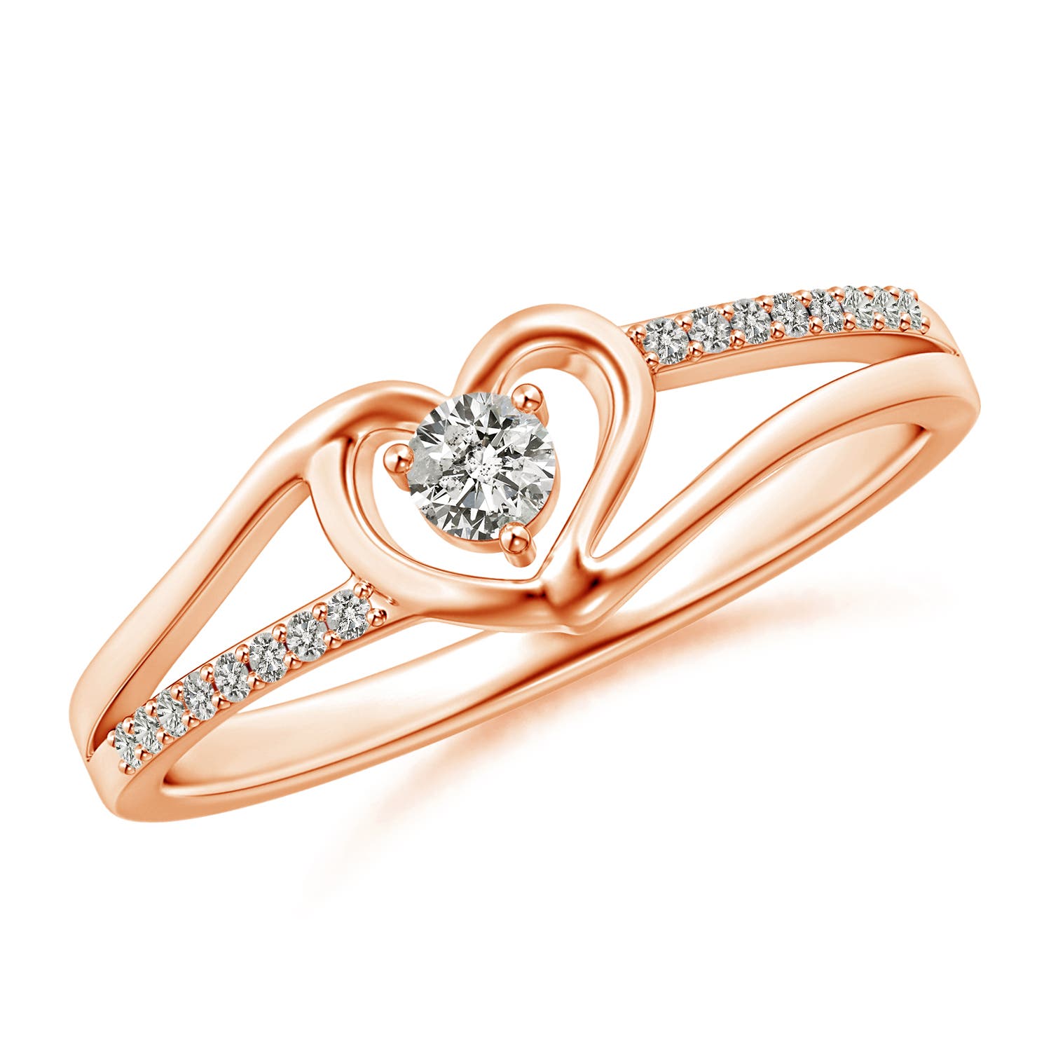 K, I3 / 0.19 CT / 14 KT Rose Gold