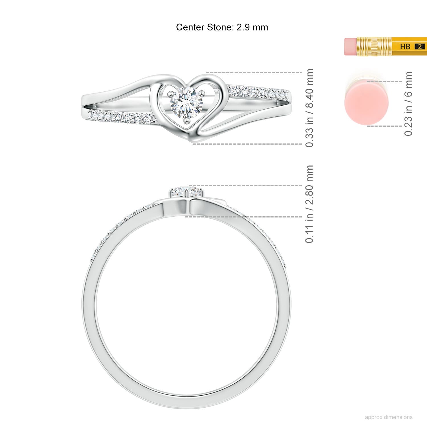 G, VS2 / 0.19 CT / 14 KT White Gold