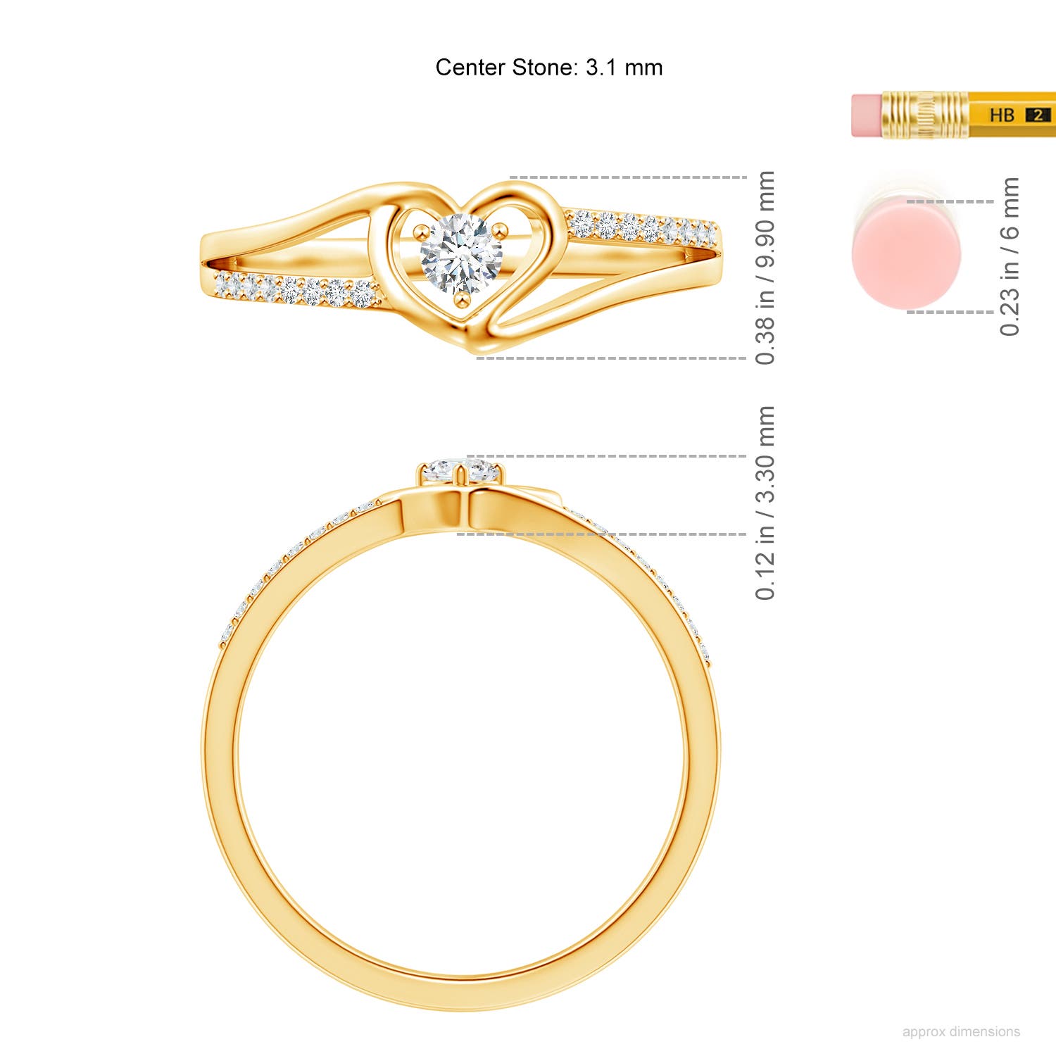 G, VS2 / 0.24 CT / 14 KT Yellow Gold