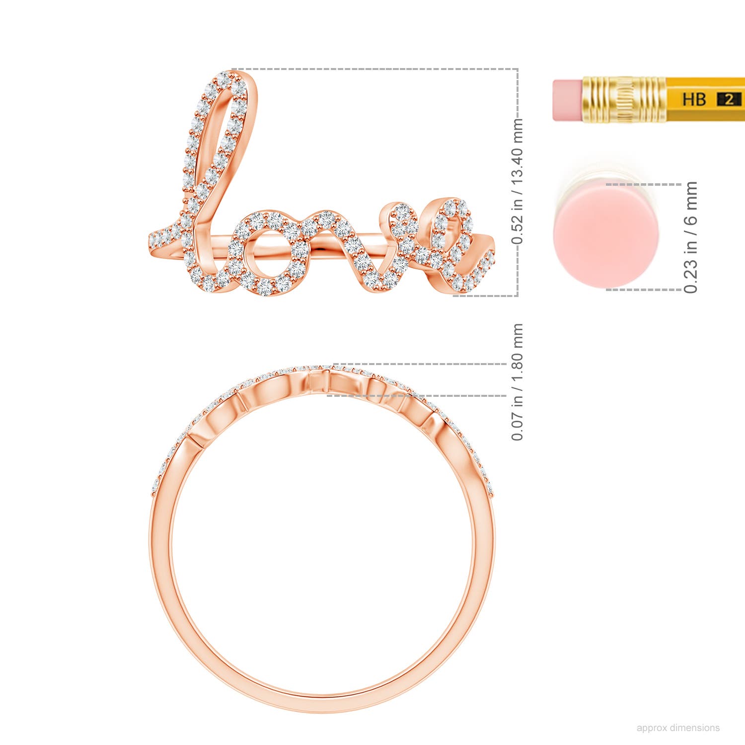 G, VS2 / 0.32 CT / 14 KT Rose Gold