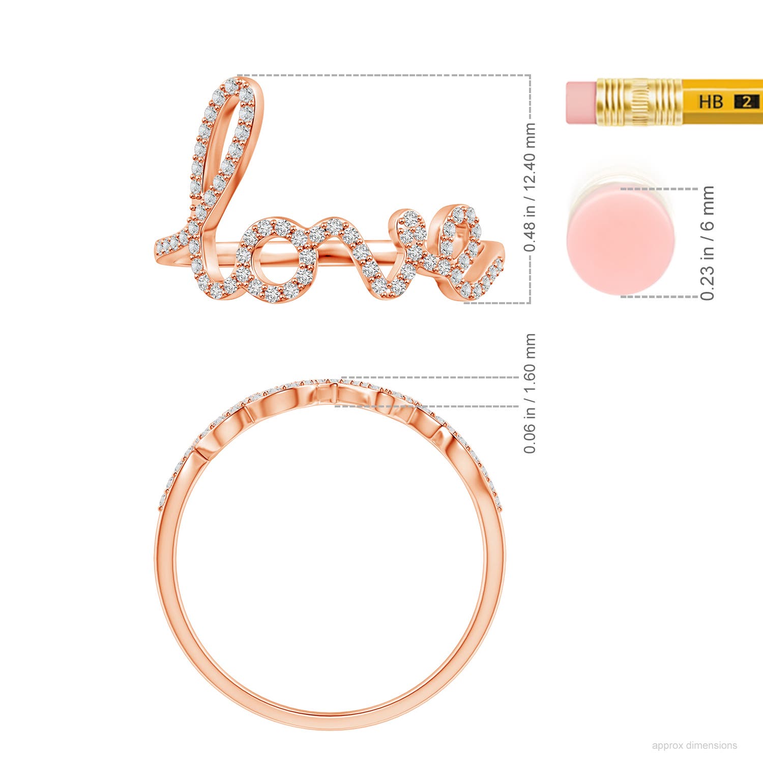 H, SI2 / 0.22 CT / 14 KT Rose Gold