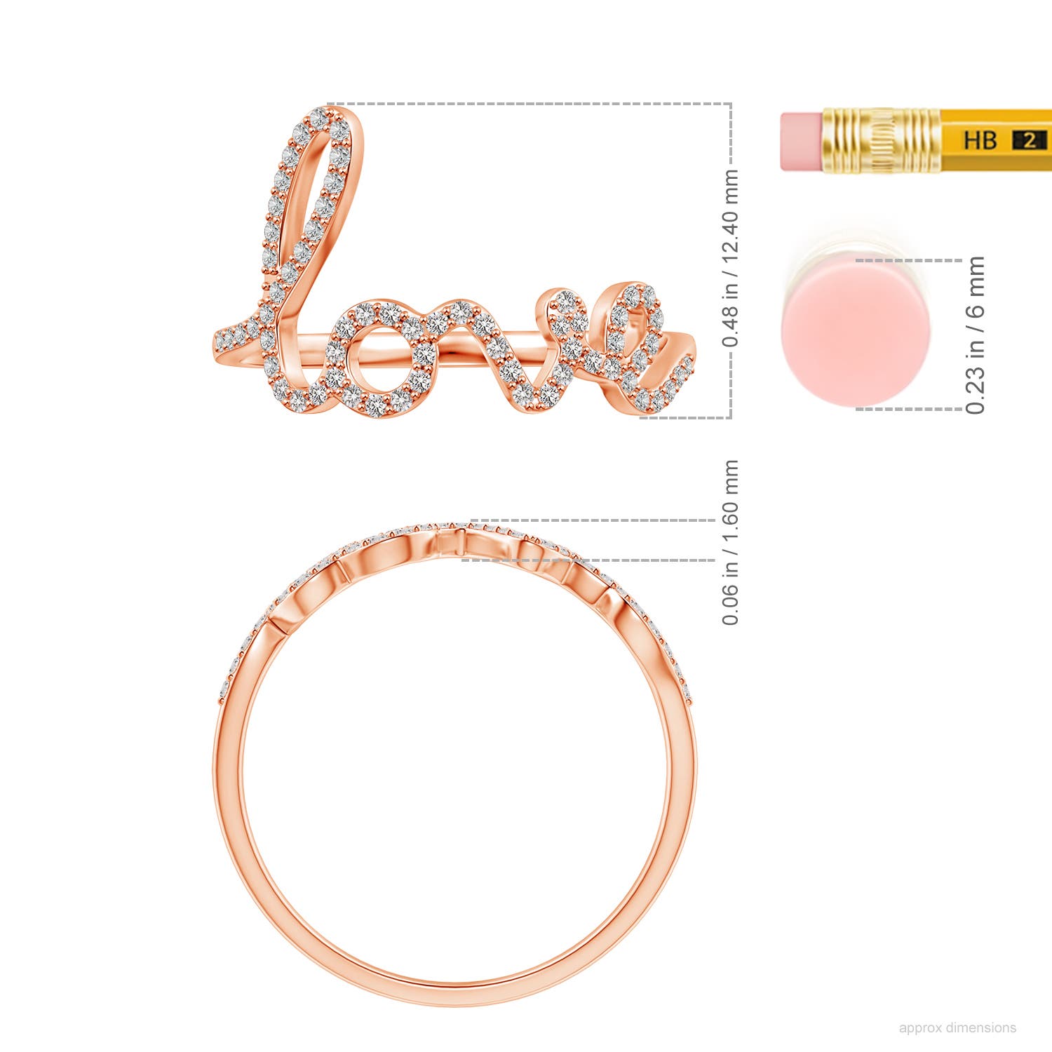 I-J, I1-I2 / 0.22 CT / 14 KT Rose Gold