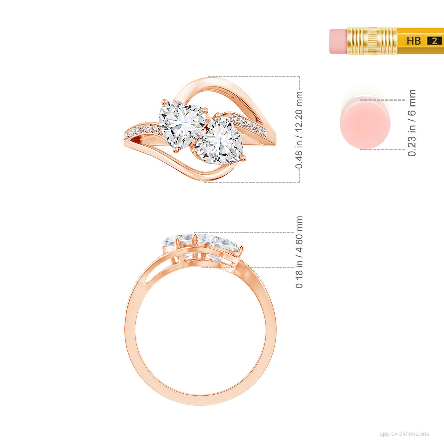 G, VS2 / 1.51 CT / 14 KT Rose Gold