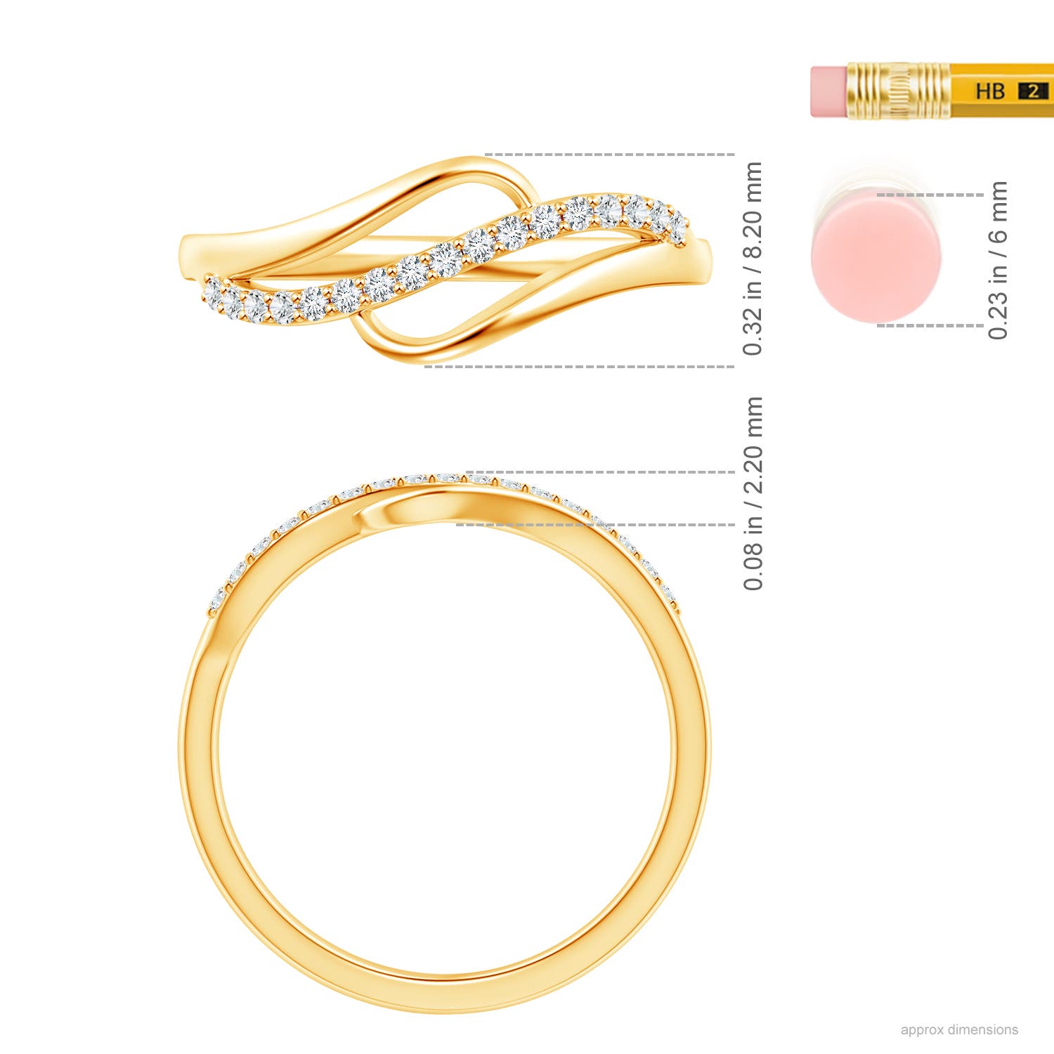 G, VS2 / 0.17 CT / 14 KT Yellow Gold