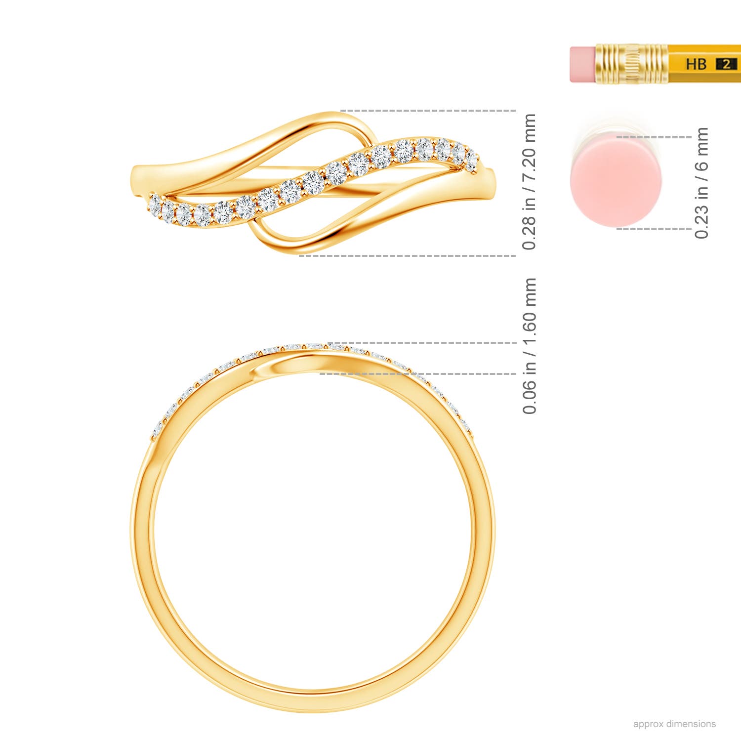 G, VS2 / 0.09 CT / 14 KT Yellow Gold