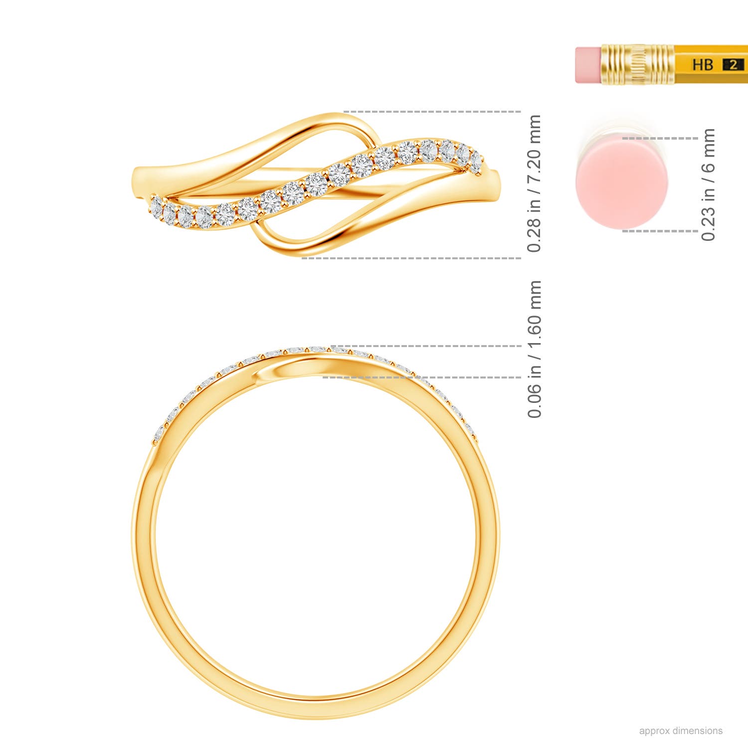 H, SI2 / 0.09 CT / 14 KT Yellow Gold