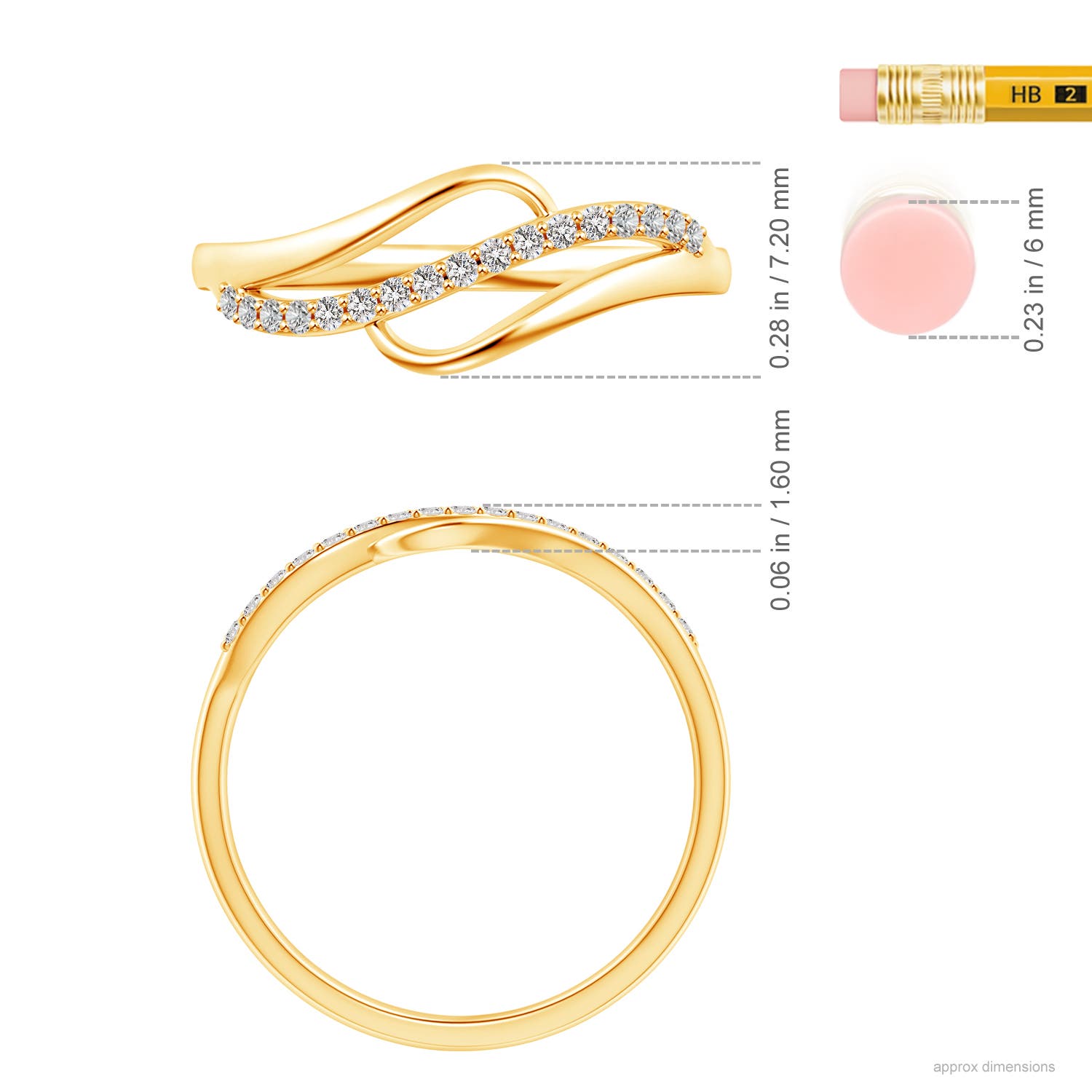 I-J, I1-I2 / 0.09 CT / 14 KT Yellow Gold