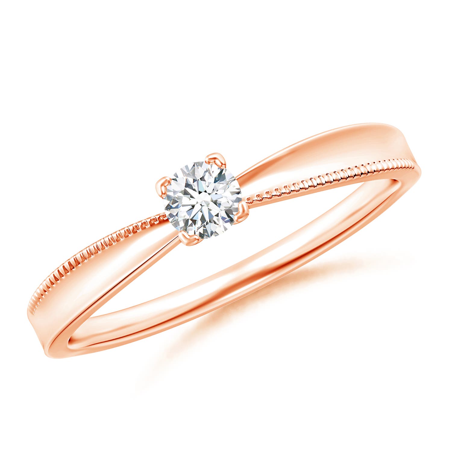 G, VS2 / 0.16 CT / 14 KT Rose Gold