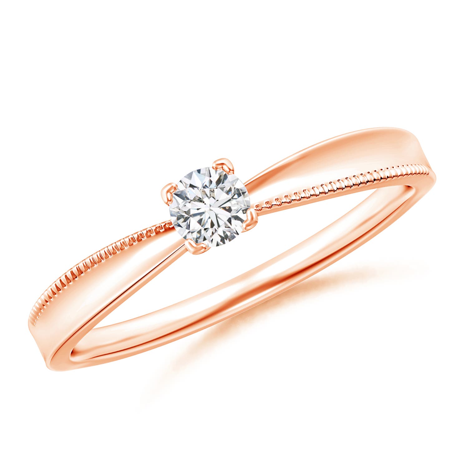 H, SI2 / 0.16 CT / 14 KT Rose Gold