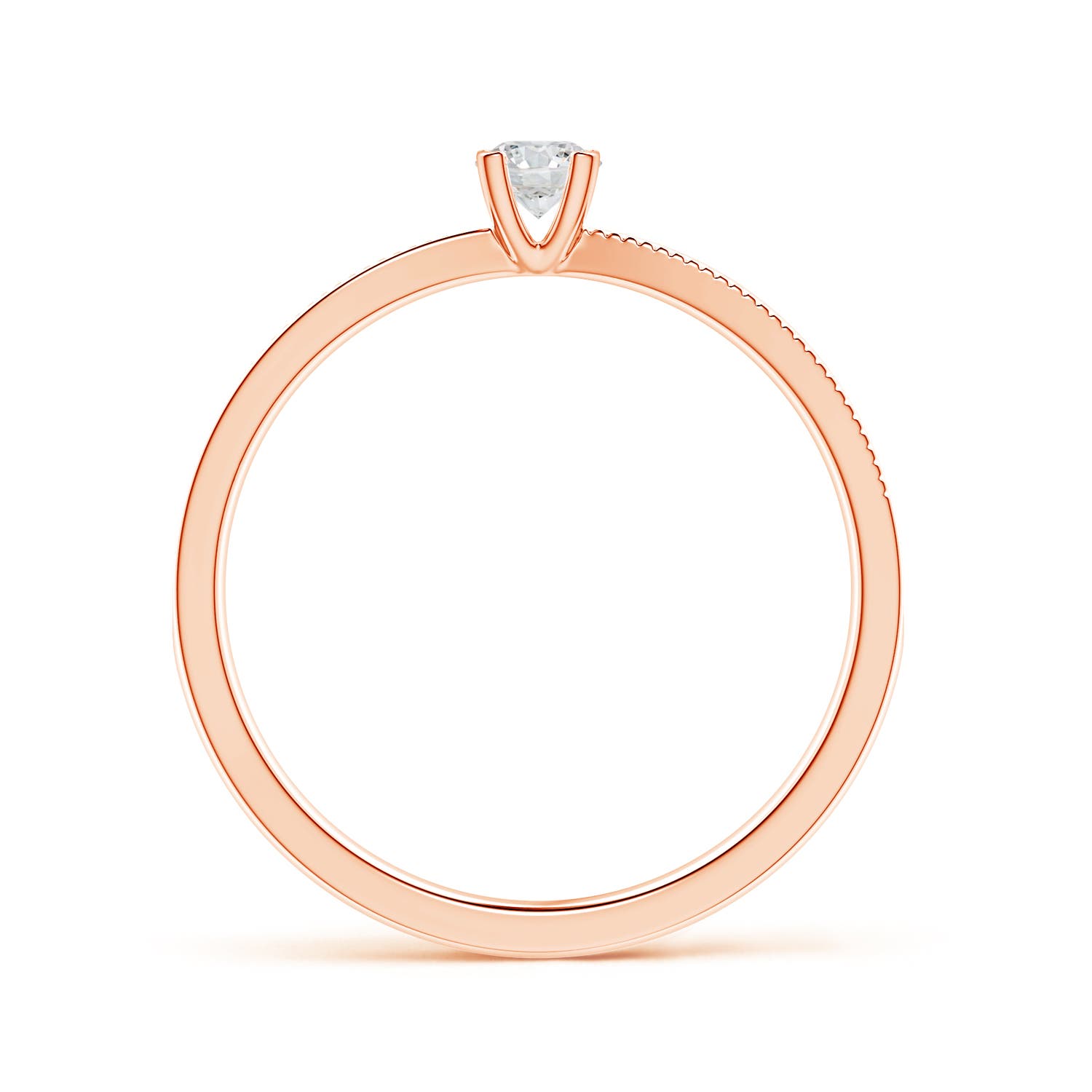 H, SI2 / 0.16 CT / 14 KT Rose Gold