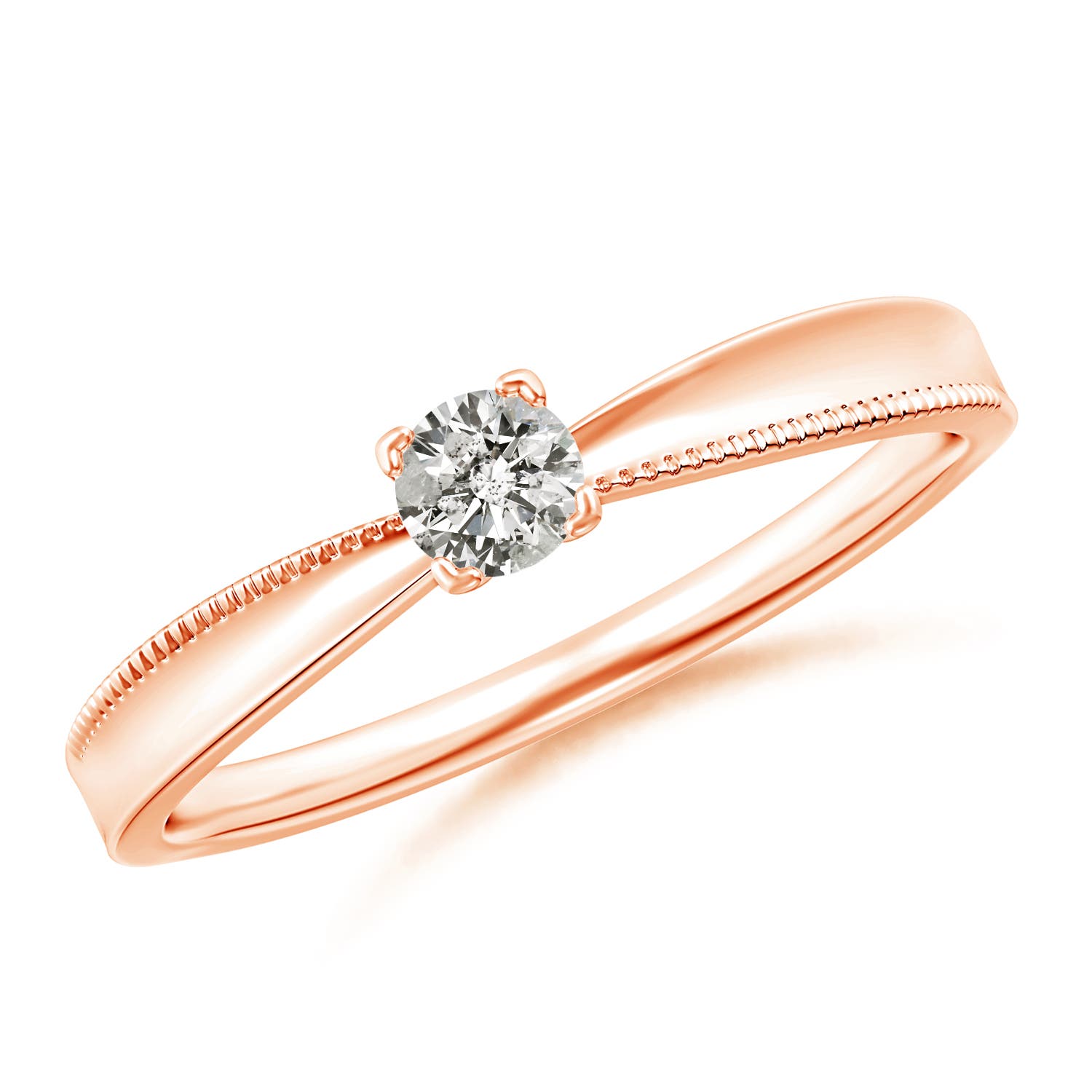 K, I3 / 0.16 CT / 14 KT Rose Gold