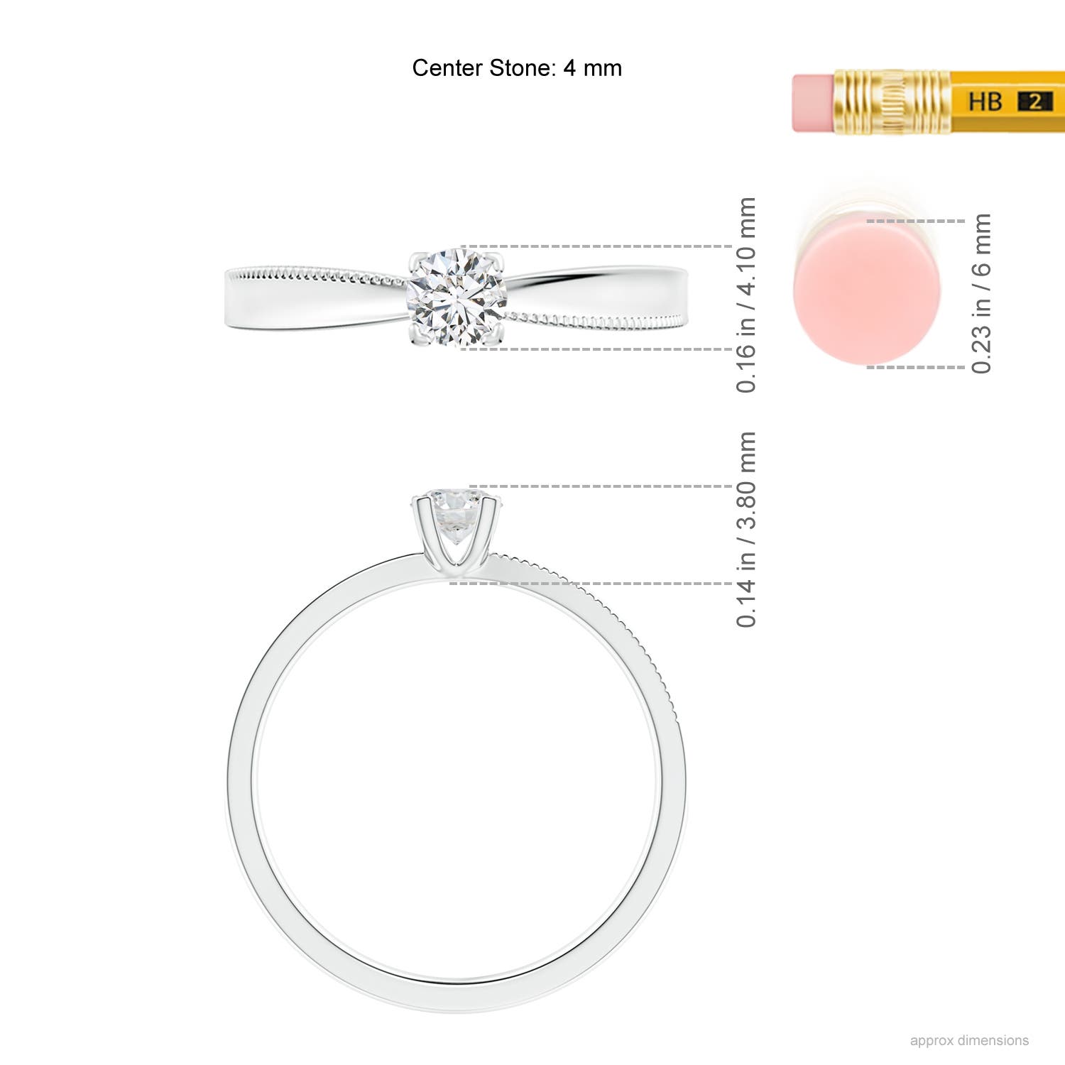 H, SI2 / 0.23 CT / 14 KT White Gold