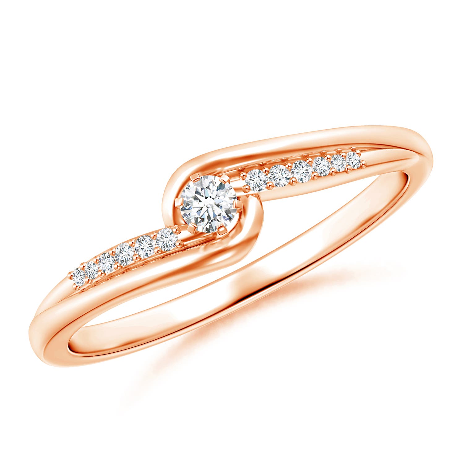 G, VS2 / 0.12 CT / 14 KT Rose Gold