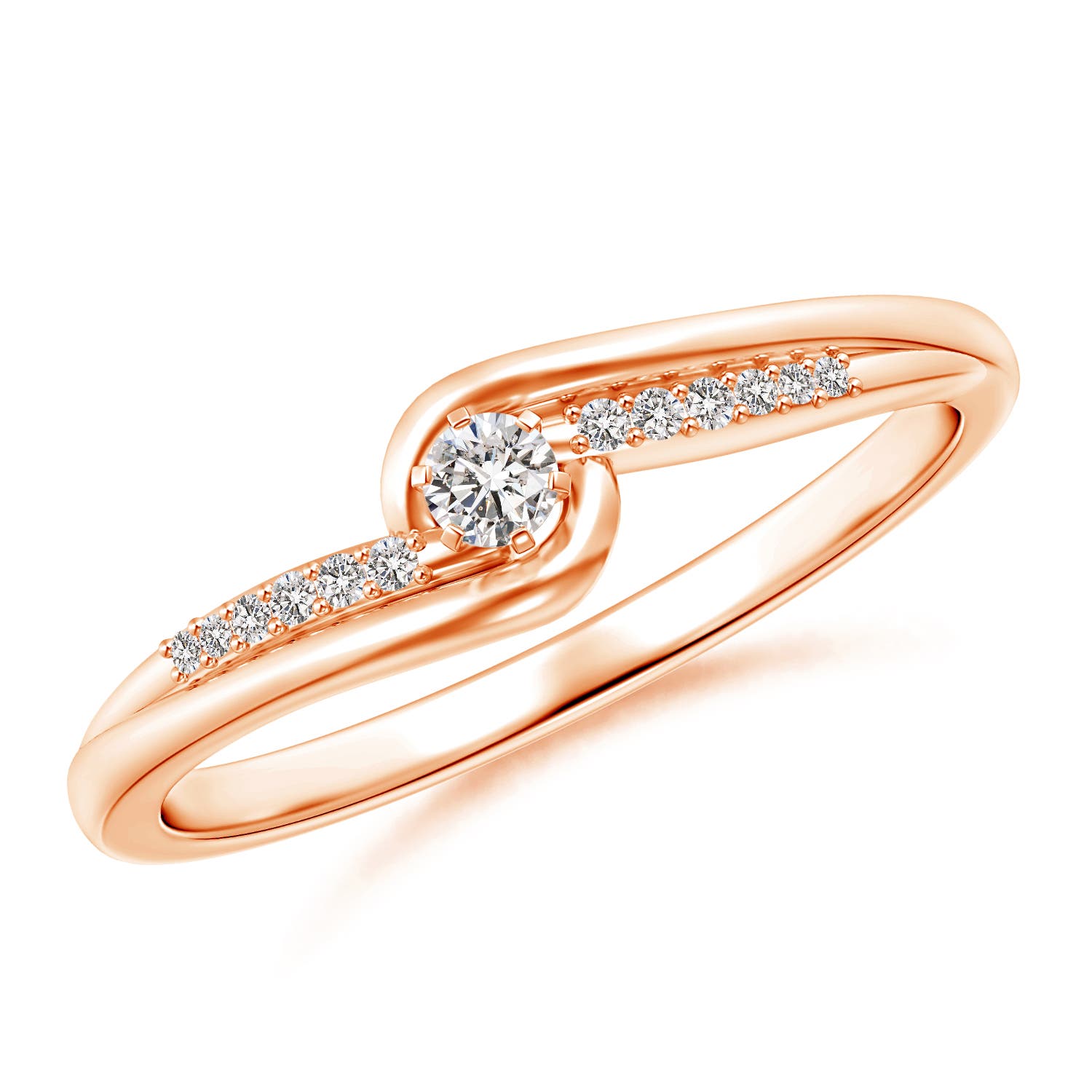 I-J, I1-I2 / 0.12 CT / 14 KT Rose Gold