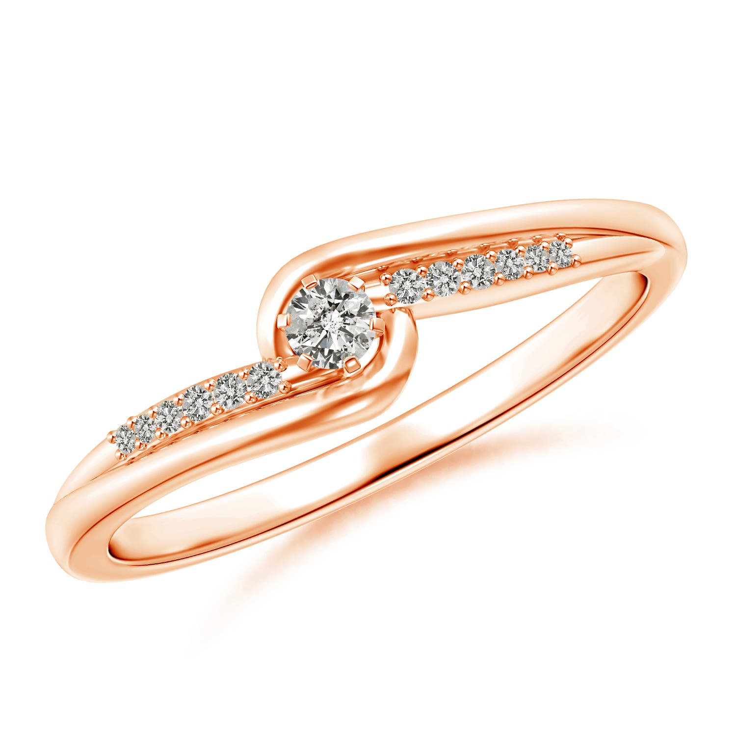 K, I3 / 0.12 CT / 14 KT Rose Gold