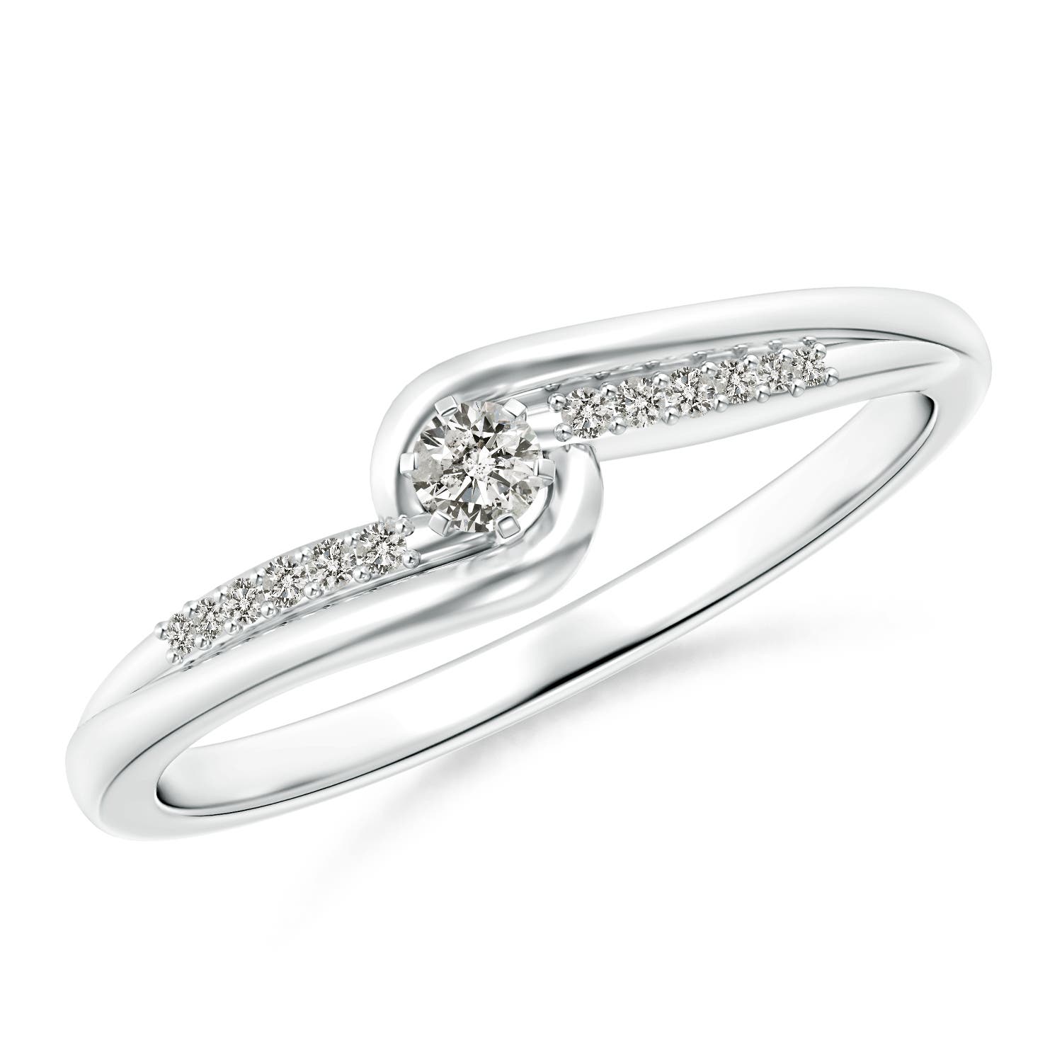 K, I3 / 0.12 CT / 14 KT White Gold