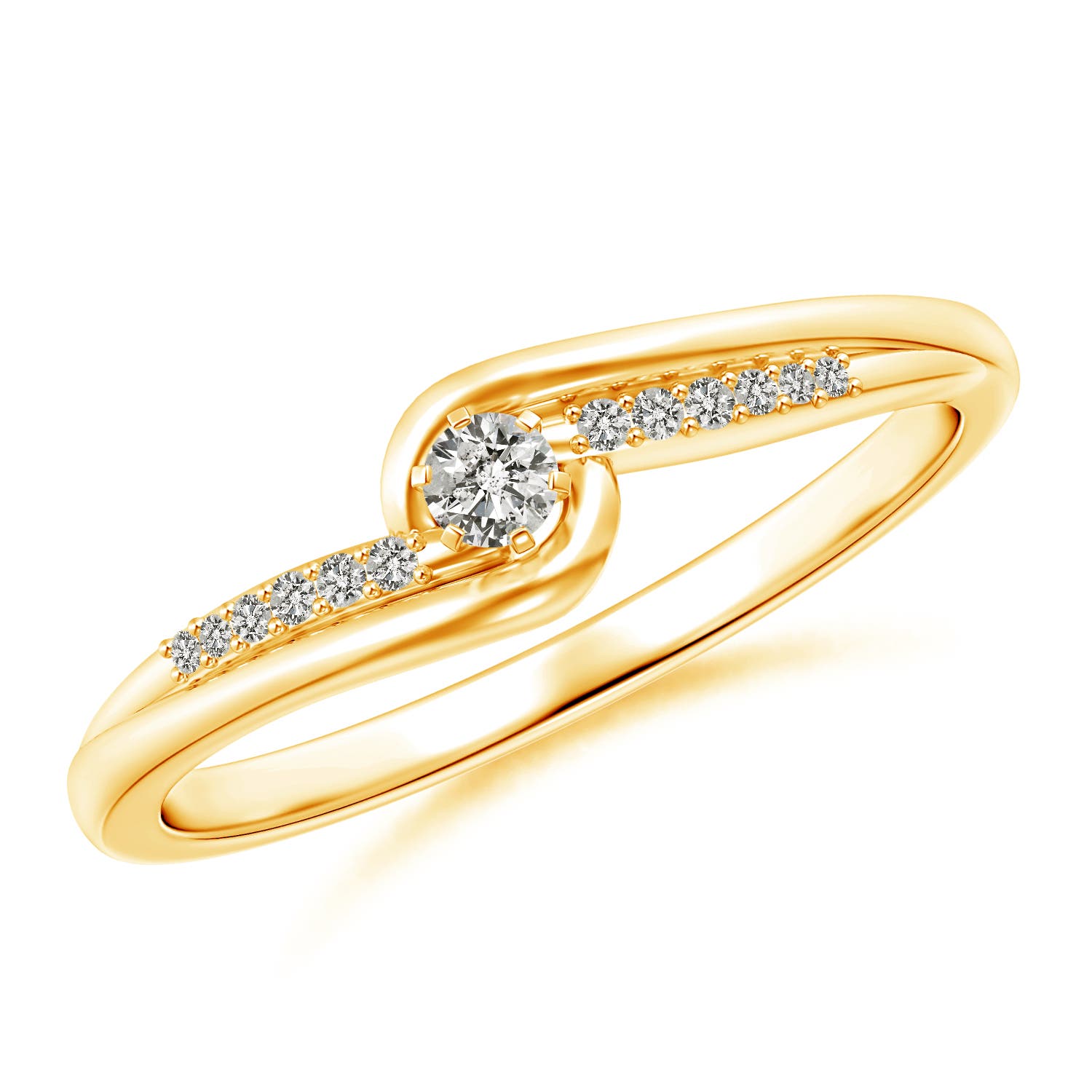 K, I3 / 0.12 CT / 14 KT Yellow Gold