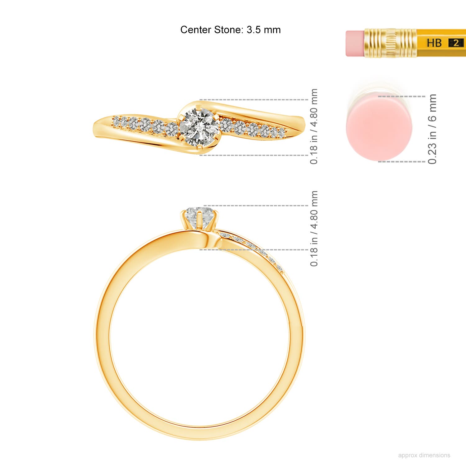 K, I3 / 0.26 CT / 14 KT Yellow Gold