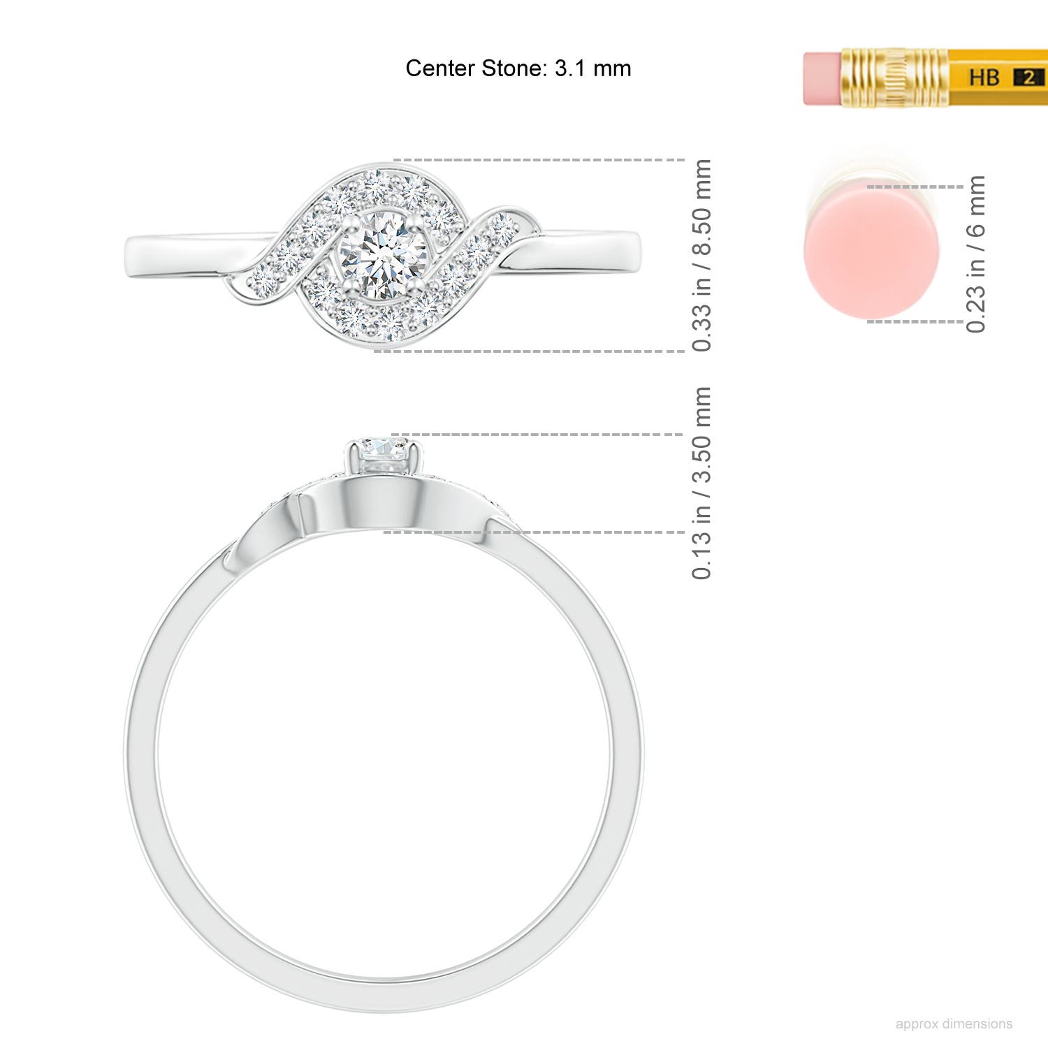 G, VS2 / 0.26 CT / 14 KT White Gold