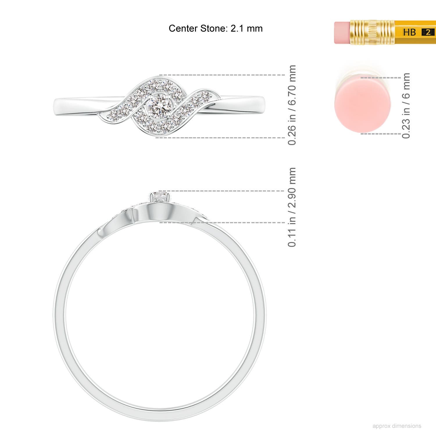 I-J, I1-I2 / 0.12 CT / 14 KT White Gold