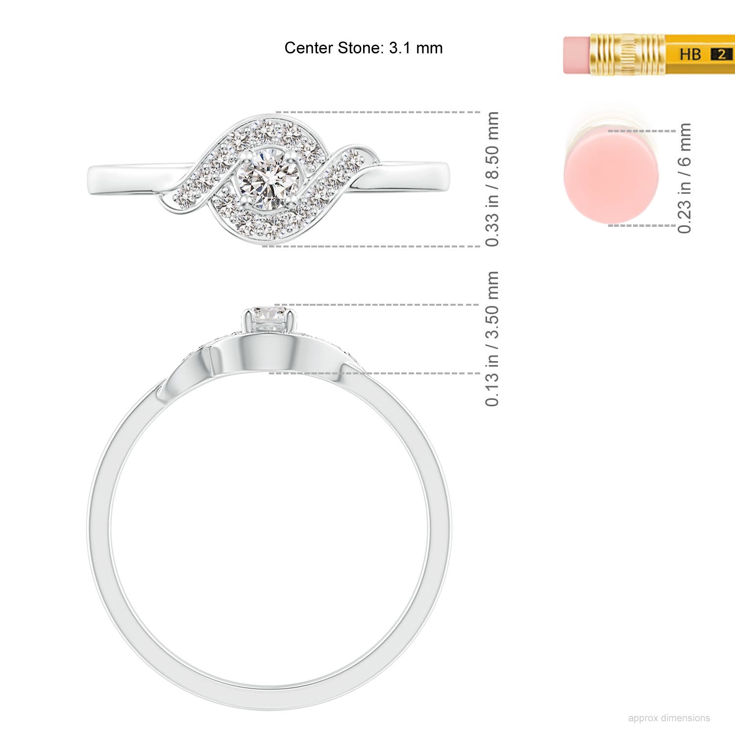 I-J, I1-I2 / 0.26 CT / 14 KT White Gold