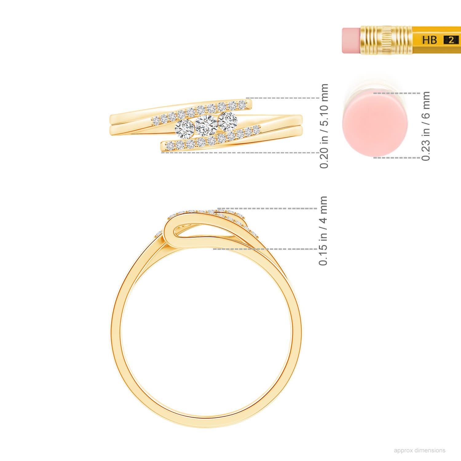 H, SI2 / 0.17 CT / 14 KT Yellow Gold