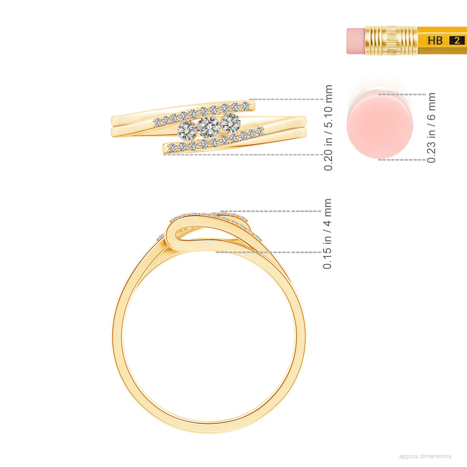 K, I3 / 0.17 CT / 14 KT Yellow Gold