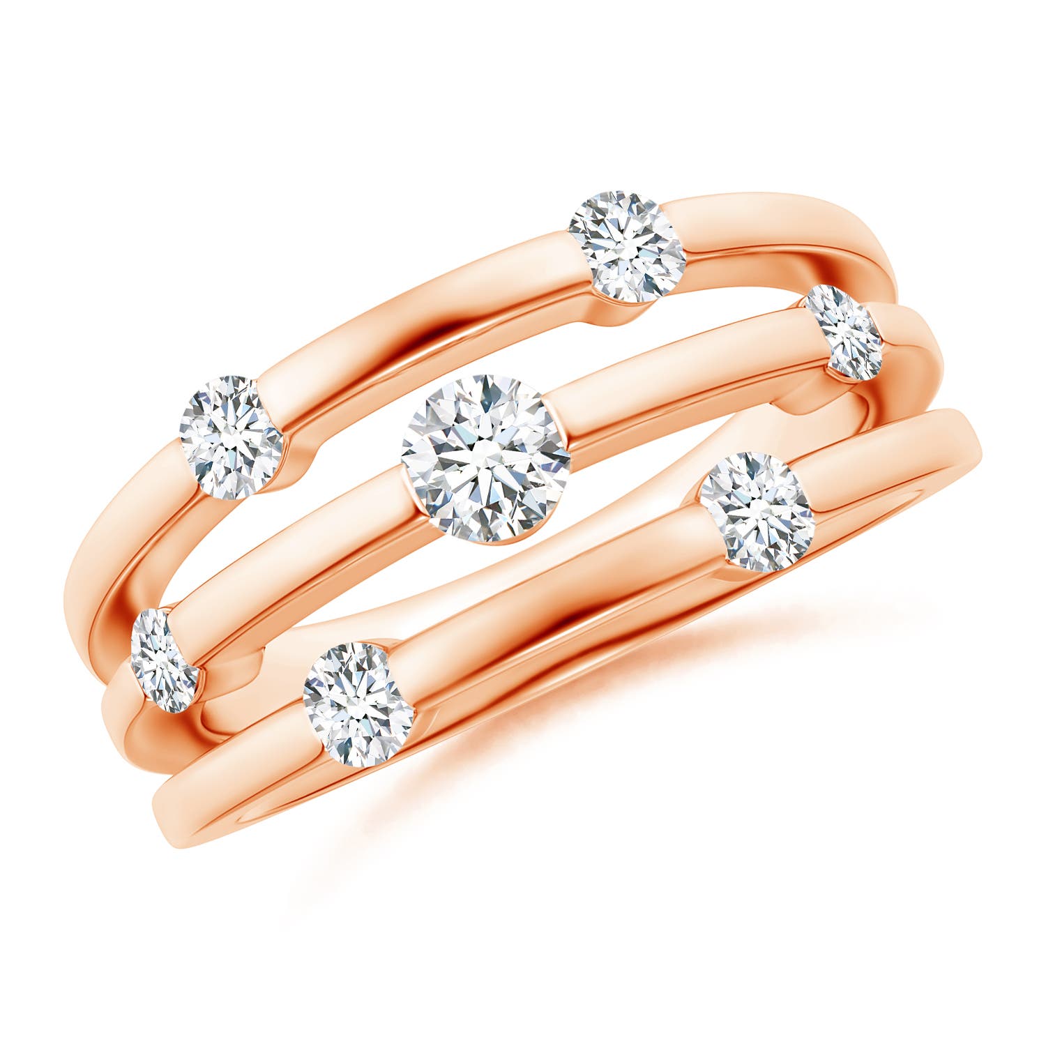 G, VS2 / 0.76 CT / 14 KT Rose Gold