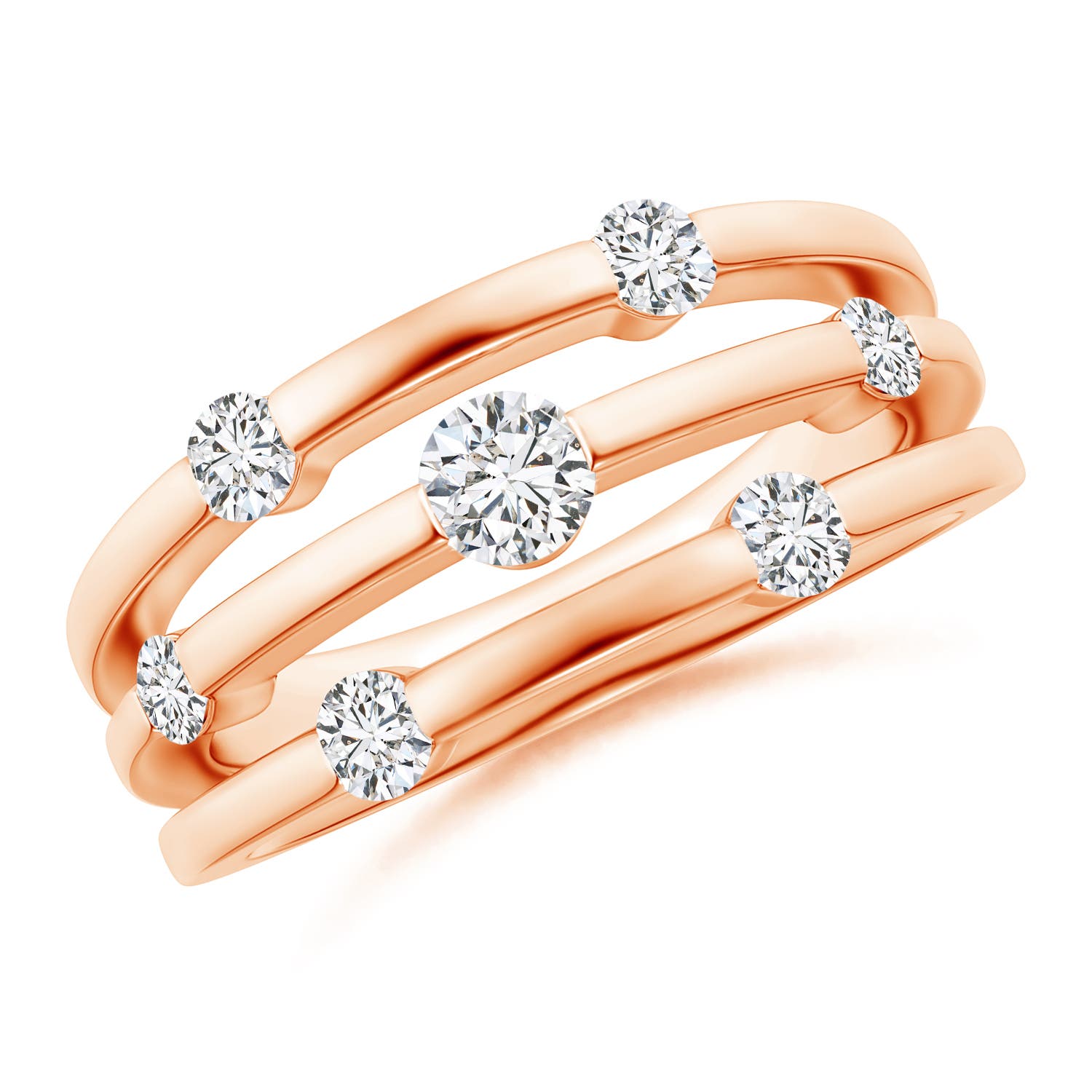 H, SI2 / 0.76 CT / 14 KT Rose Gold