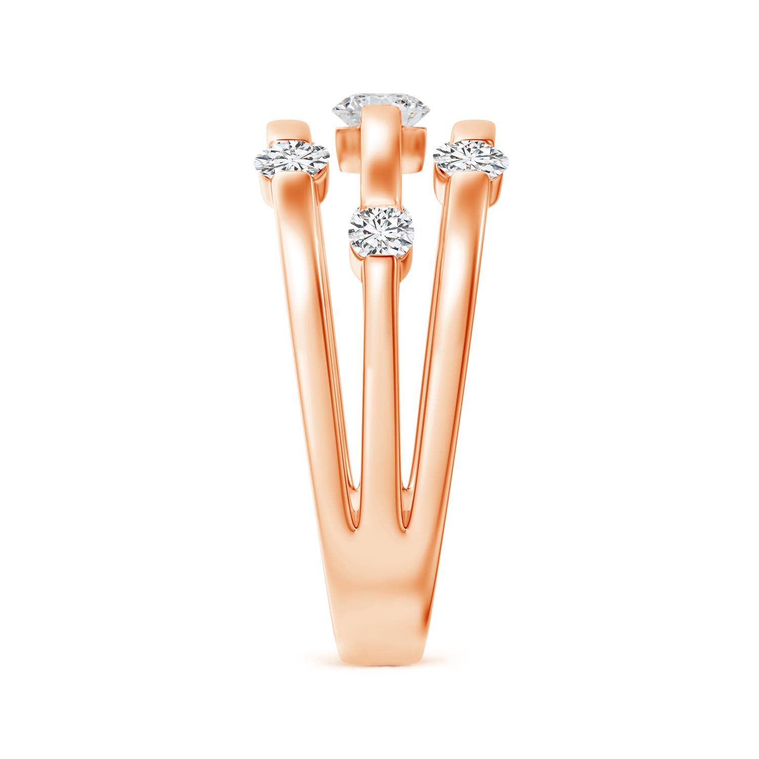 H, SI2 / 0.76 CT / 14 KT Rose Gold