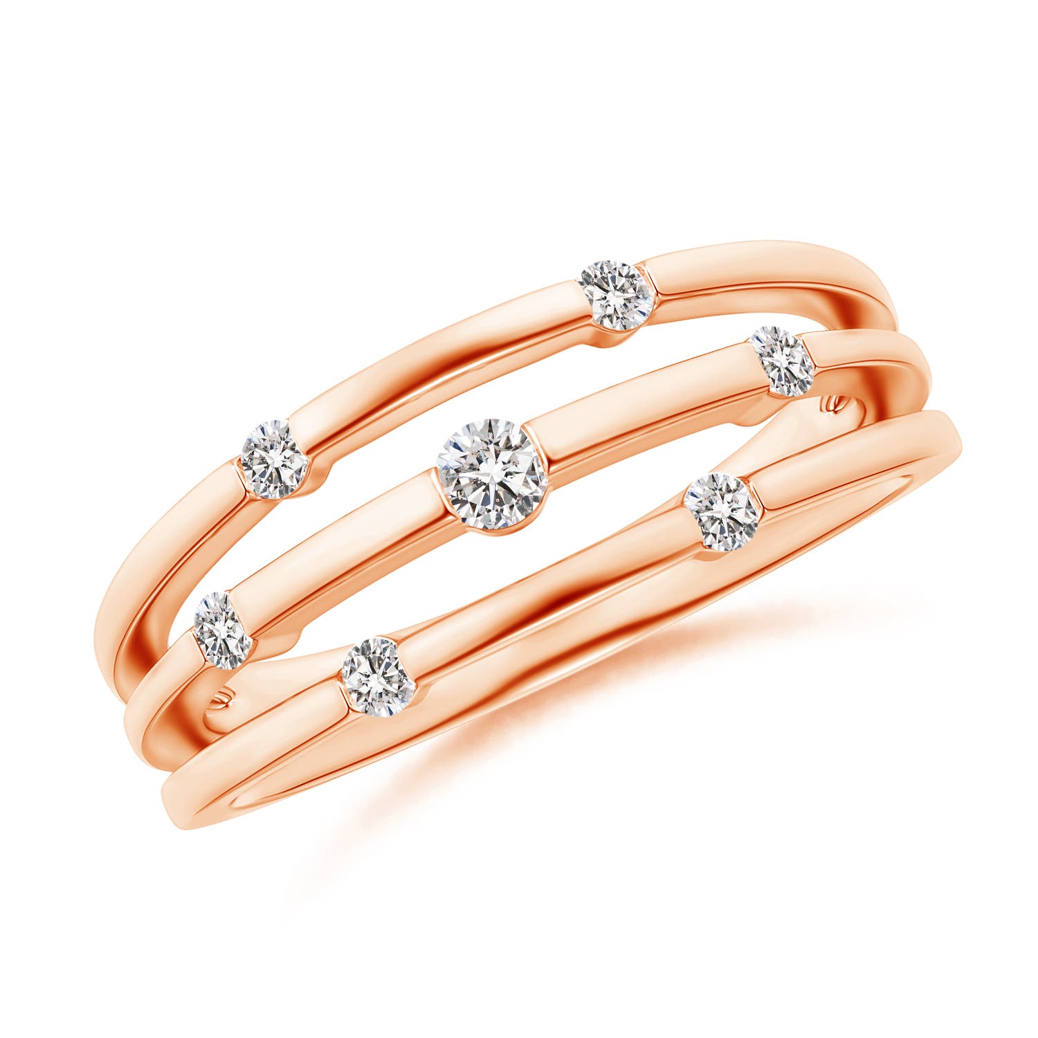 I-J, I1-I2 / 0.23 CT / 14 KT Rose Gold