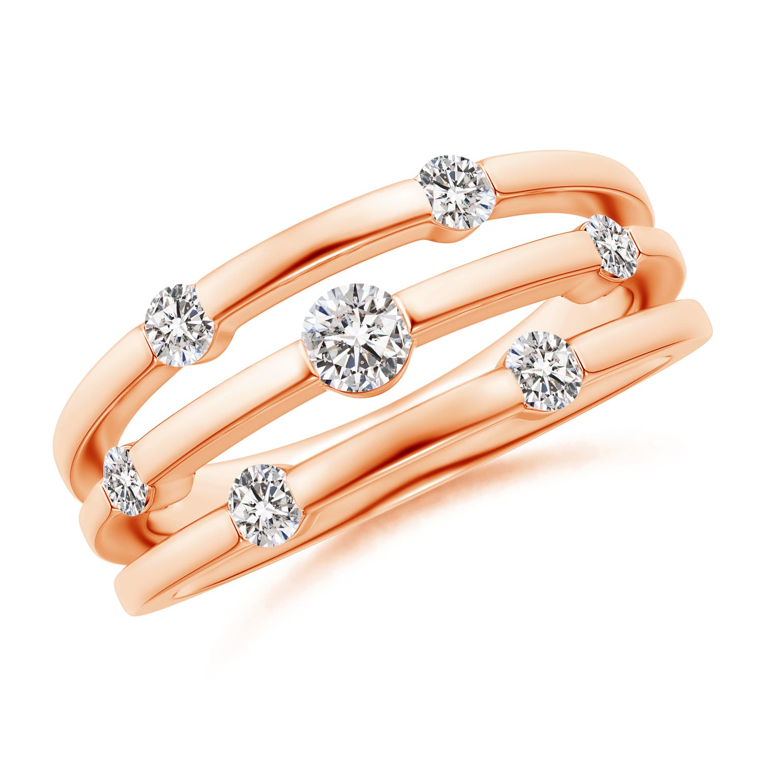 I-J, I1-I2 / 0.5 CT / 14 KT Rose Gold