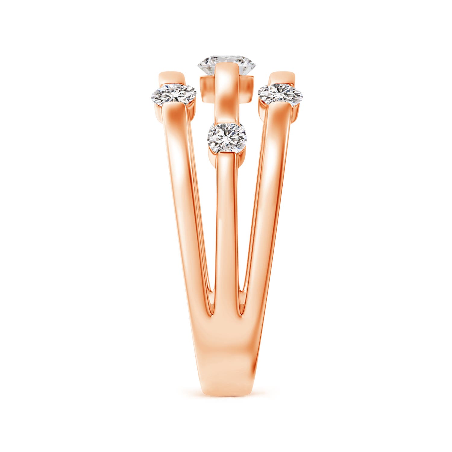 I-J, I1-I2 / 0.76 CT / 14 KT Rose Gold