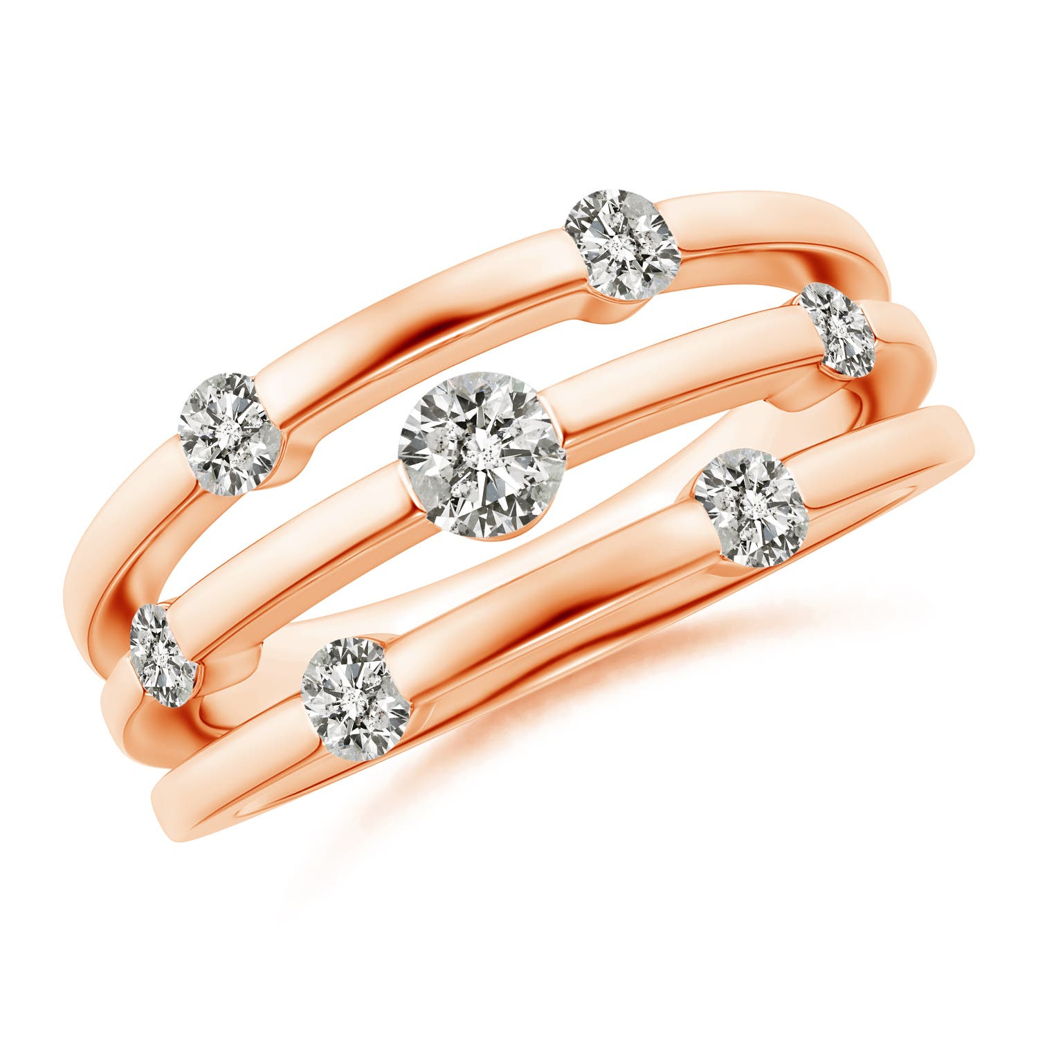 K, I3 / 0.76 CT / 14 KT Rose Gold