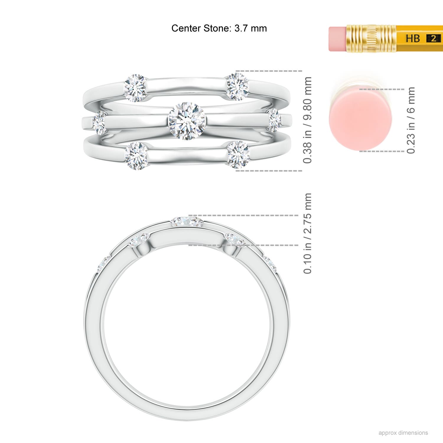 G, VS2 / 0.76 CT / 14 KT White Gold