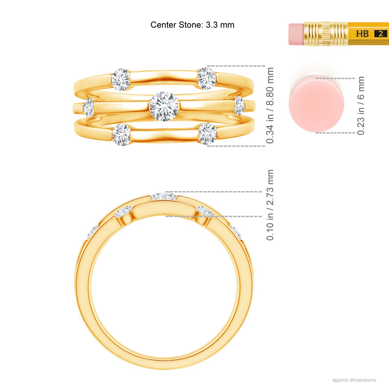 G, VS2 / 0.5 CT / 14 KT Yellow Gold