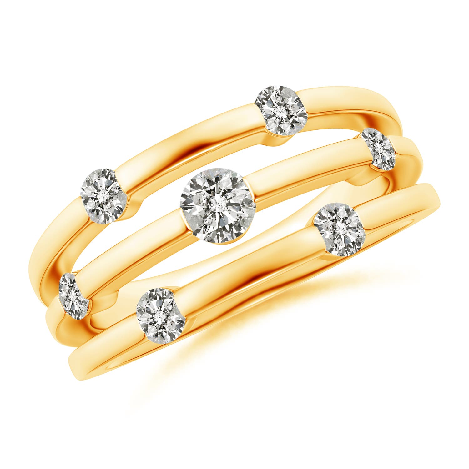 K, I3 / 0.76 CT / 14 KT Yellow Gold