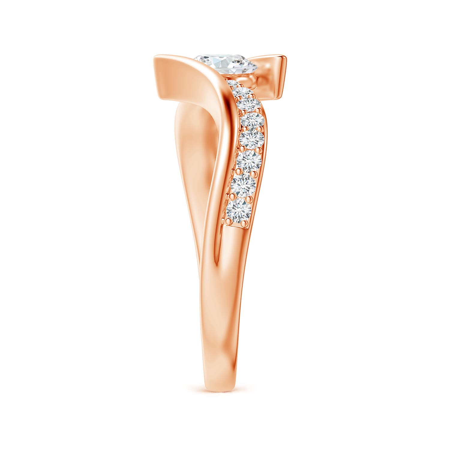 G, VS2 / 0.75 CT / 14 KT Rose Gold