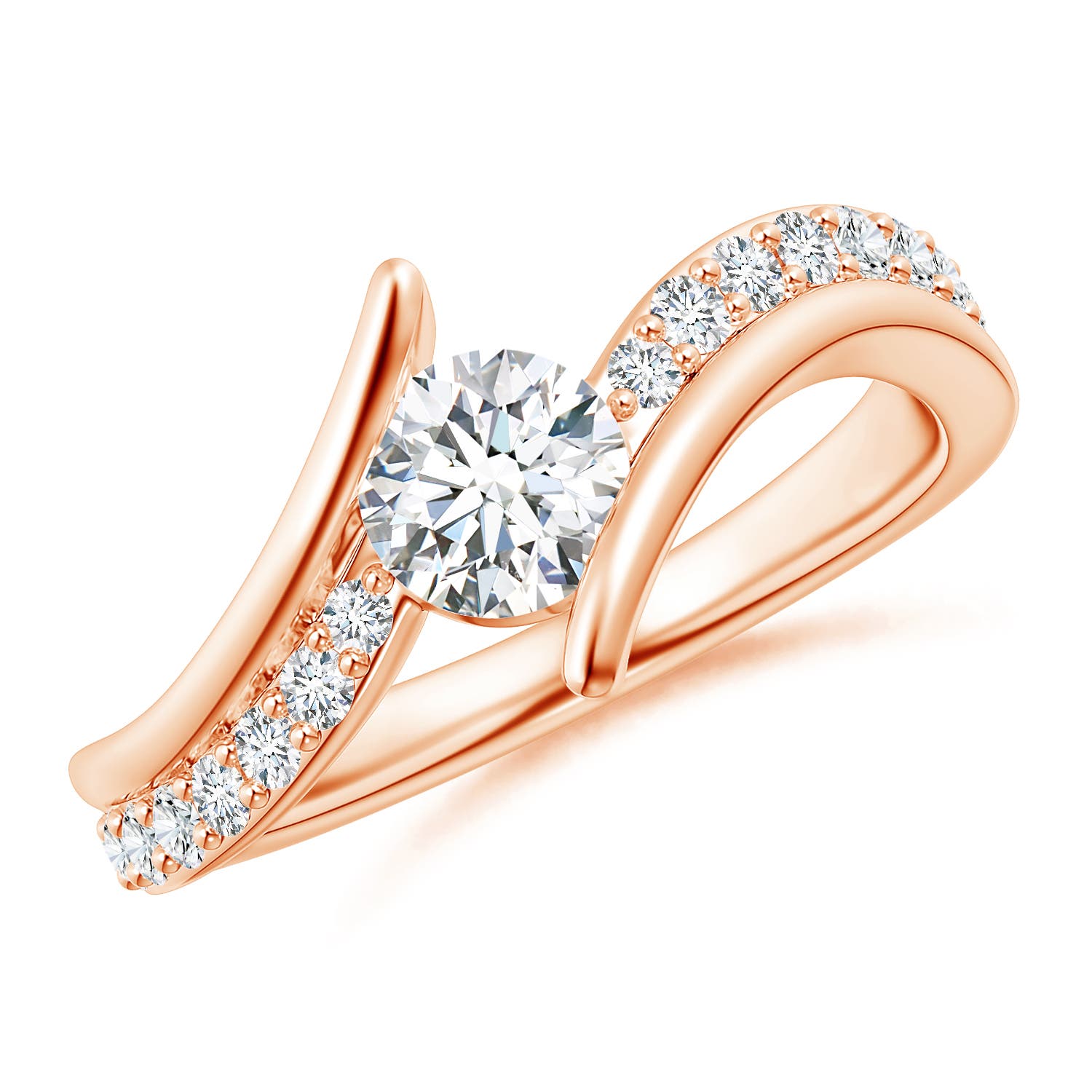 G, VS2 / 1 CT / 14 KT Rose Gold