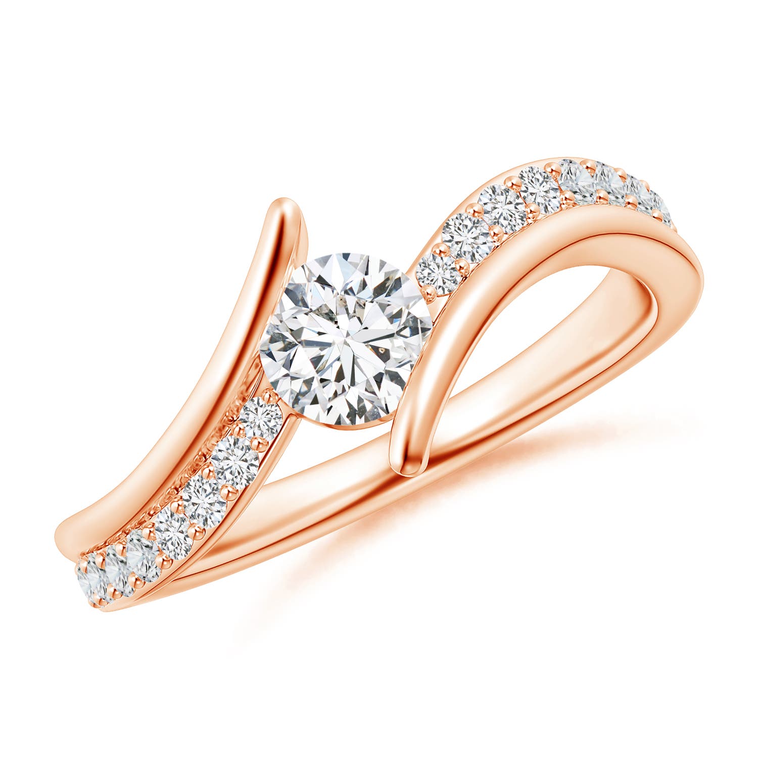 H, SI2 / 0.75 CT / 14 KT Rose Gold