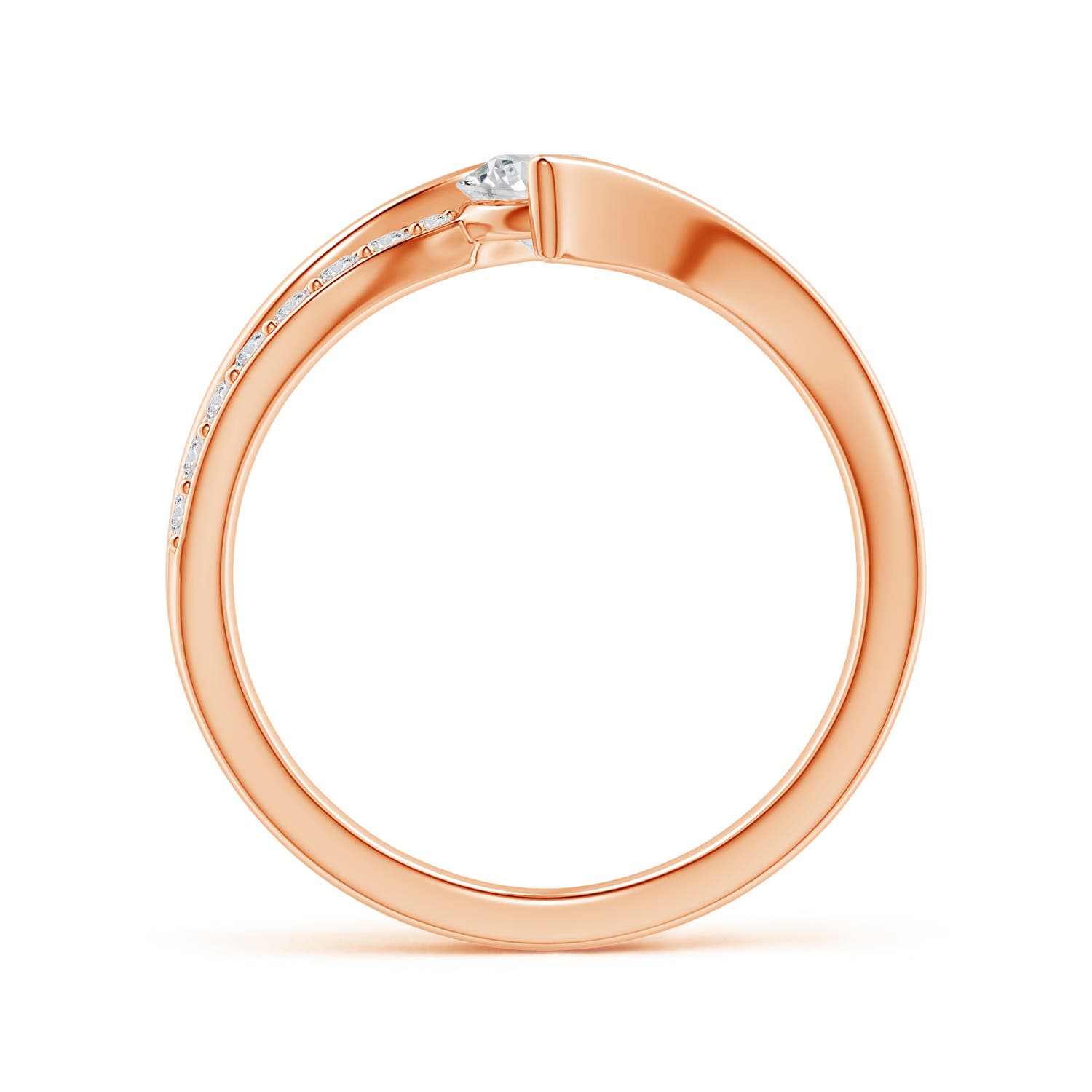 H, SI2 / 0.75 CT / 14 KT Rose Gold