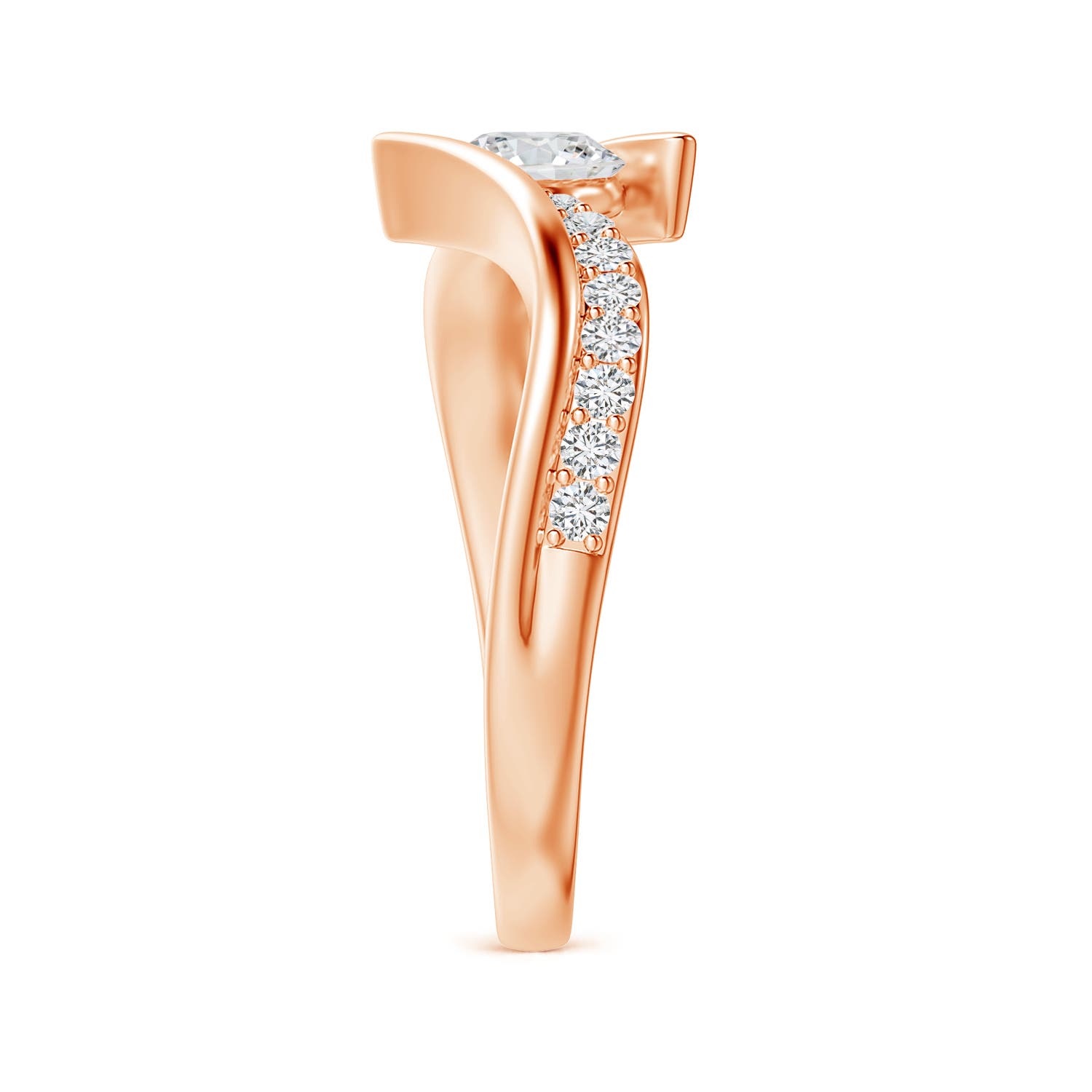 H, SI2 / 0.75 CT / 14 KT Rose Gold