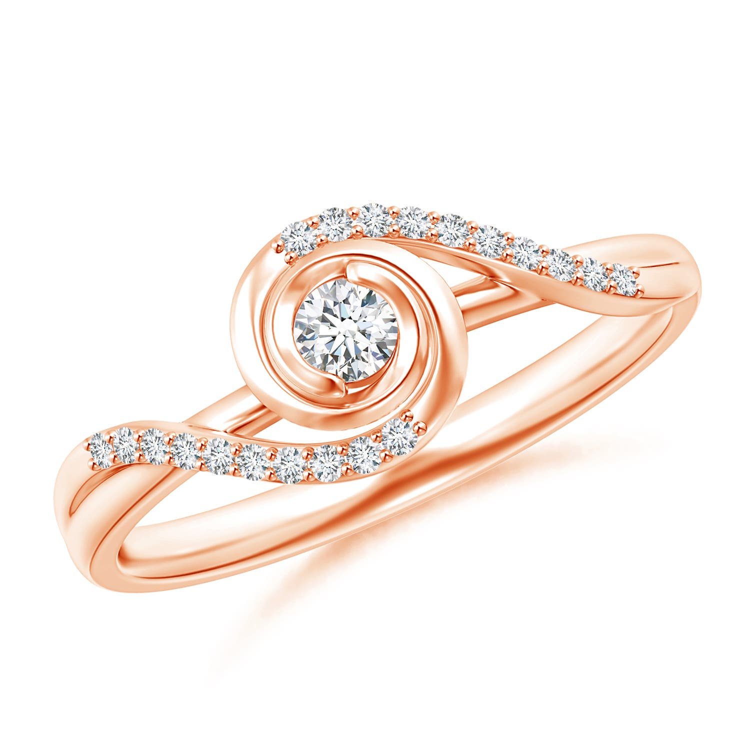 G, VS2 / 0.19 CT / 14 KT Rose Gold