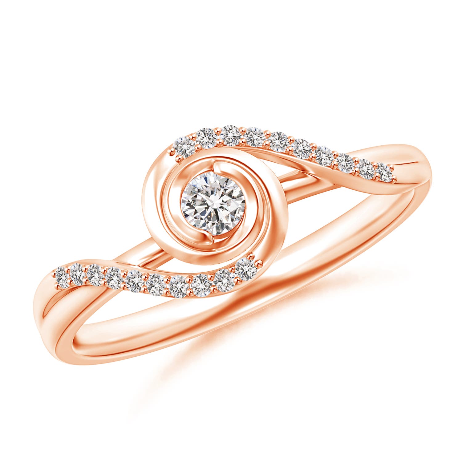 I-J, I1-I2 / 0.19 CT / 14 KT Rose Gold