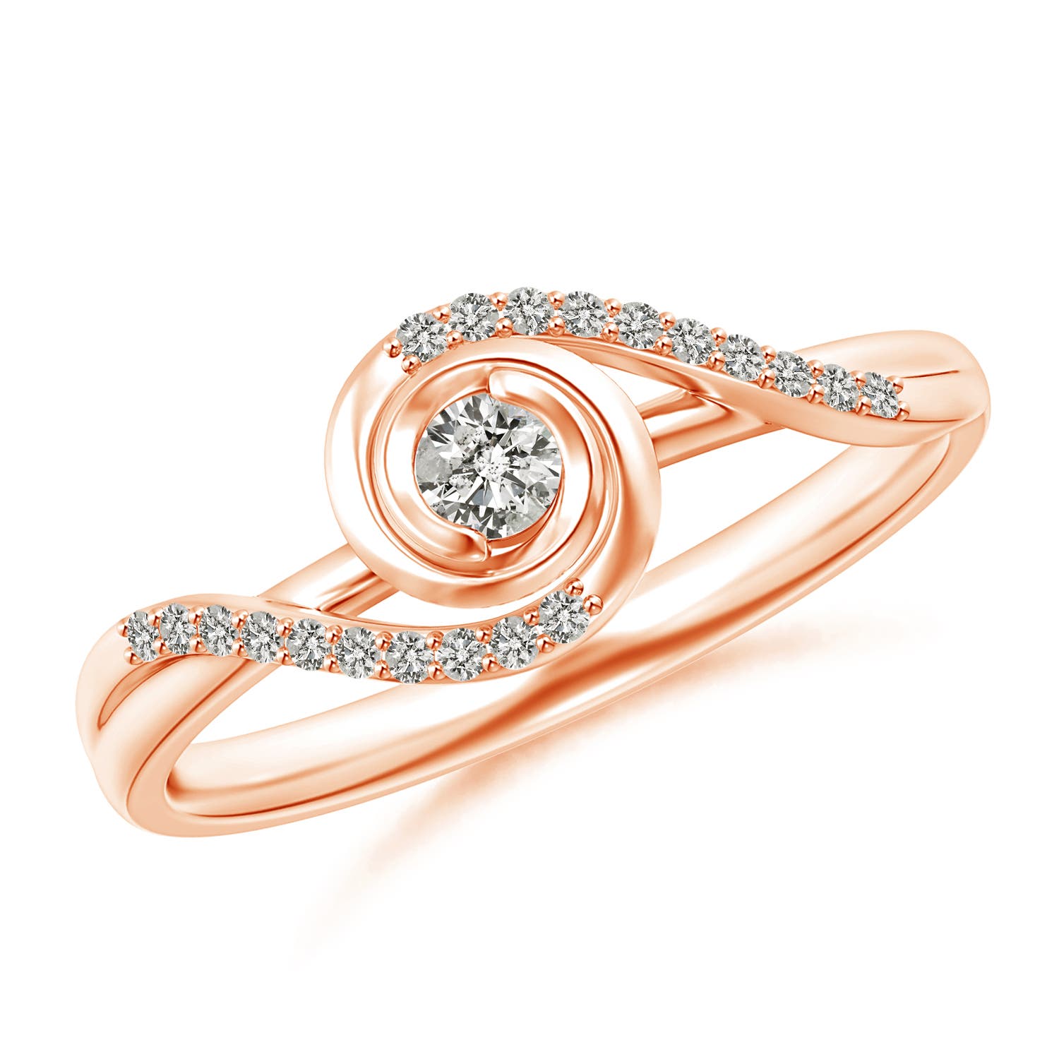 K, I3 / 0.19 CT / 14 KT Rose Gold