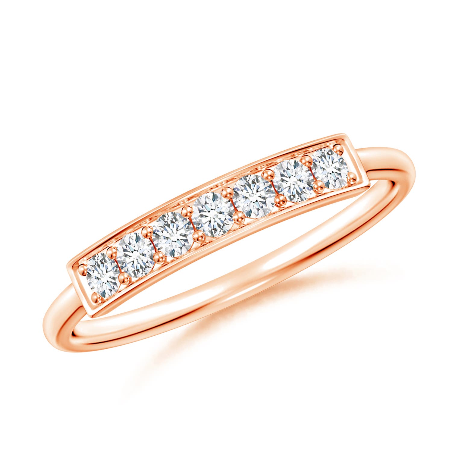 G, VS2 / 0.25 CT / 14 KT Rose Gold